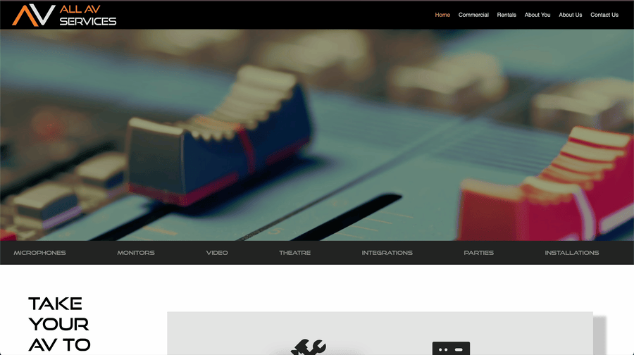 All AV Services website preview