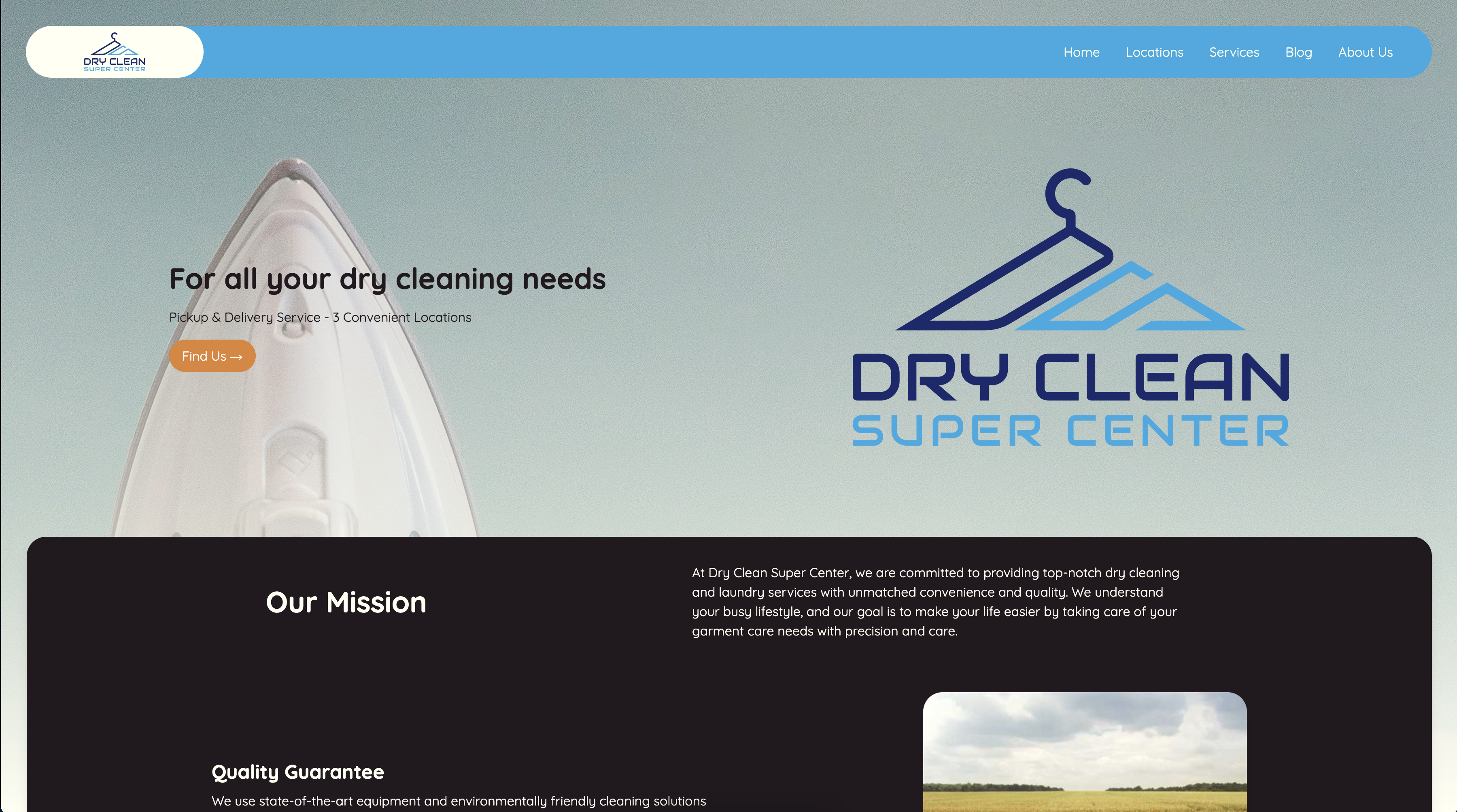Dry Clean Super Center website preview